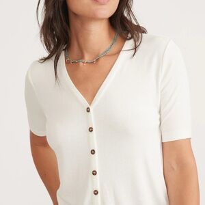 Marine Layer White Button-Down Shirt